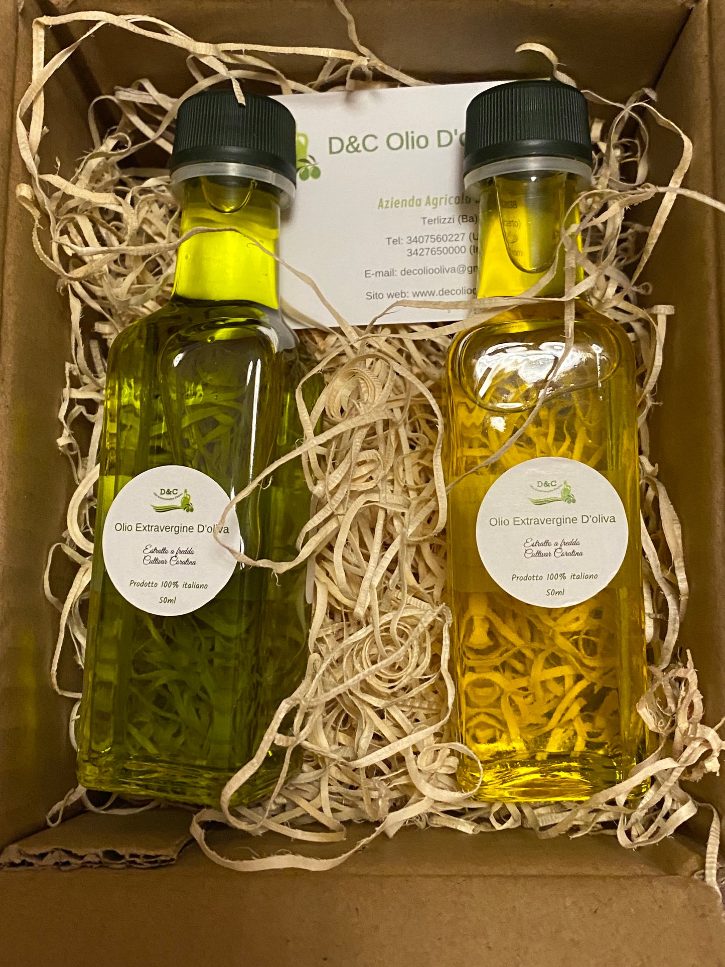 Sample extra virgin olive oil